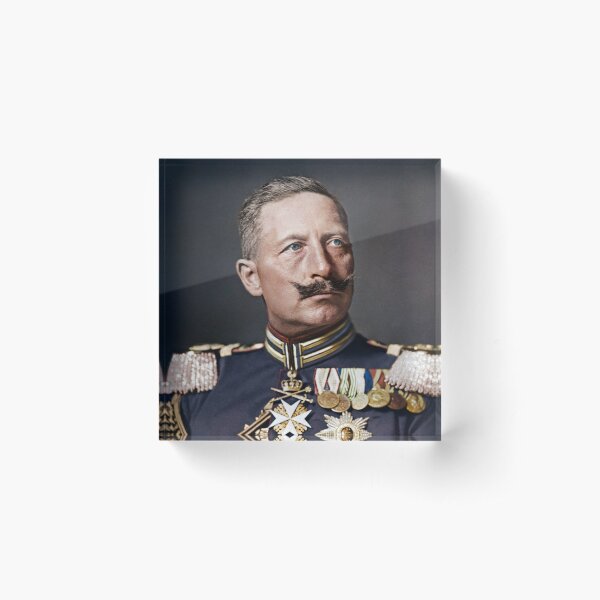 Kaiser Wilhelm II, 1908 colorized Acrylic Block