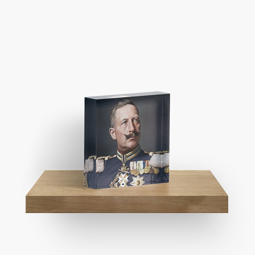 Kaiser Wilhelm II, 1908 colorized Acrylic Block