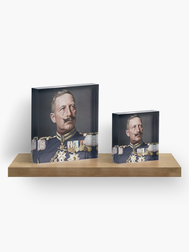 Alternate view of Kaiser Wilhelm II, 1908 colorized Acrylic Block
