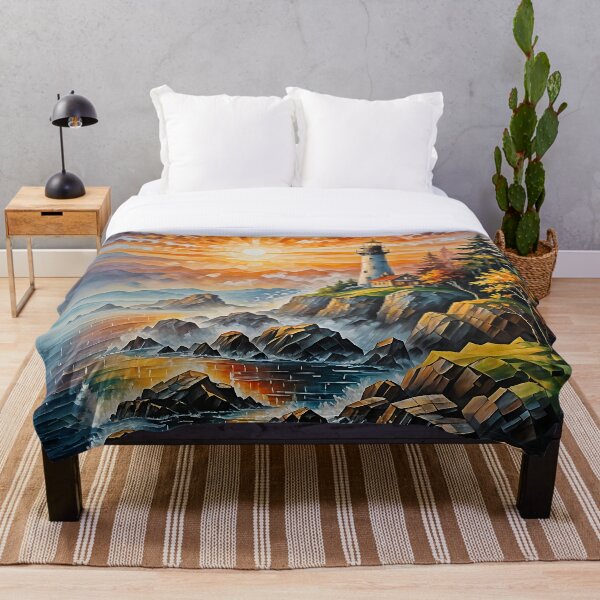 Item preview, Lighthouse on Rocks designed and sold by Digital Imaginings.