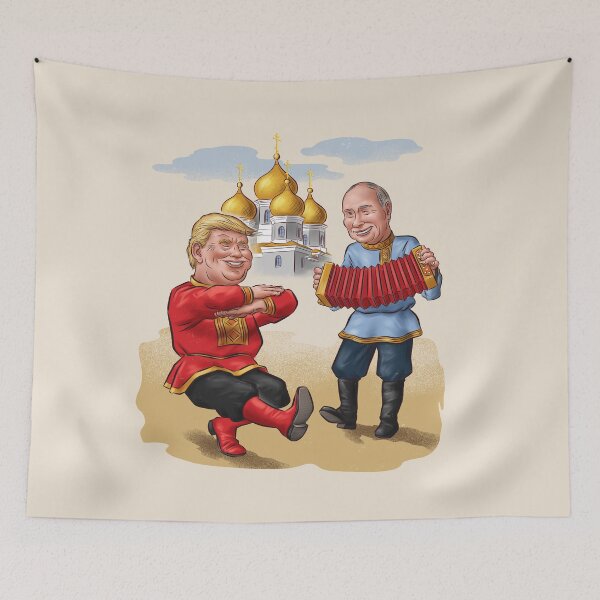 Item preview, Trump and Putin Russian Dance Cartoon designed and sold by Inky-Vibe.
