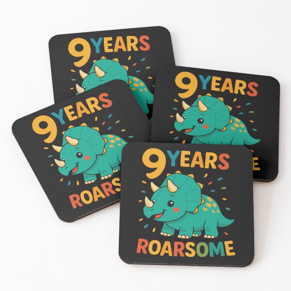 Item preview, 9 Years Roarsome Triceratops Dinosaur Birthday designed and sold by Blok45.