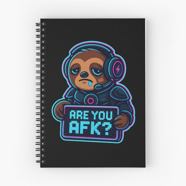 Artikelvorschau, Neon Sloth Gamer – Bist du AFK? – Lustiges Gaming-Meme entworfen und verkauft von Derpy Lab .