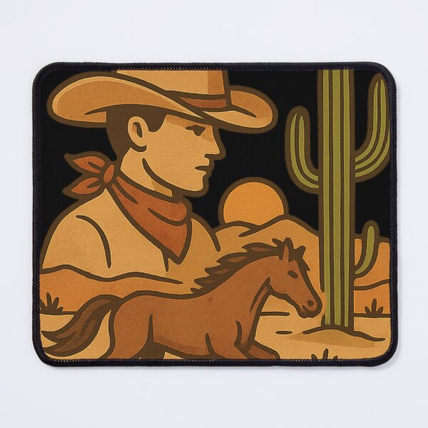 Item preview, Cowboy and horse in the desert designed and sold by Invierno400.