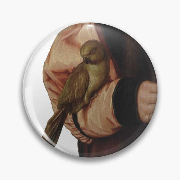Item preview, Early modern lady with pet parrot designed and sold by SignOfTheParrot.