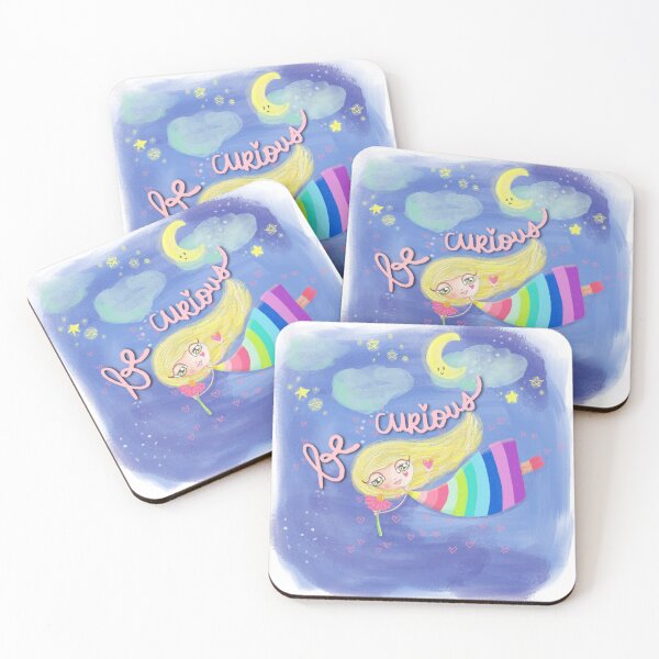 Item preview, Cute dreamy girl illustration at night designed and sold by Revlie1.