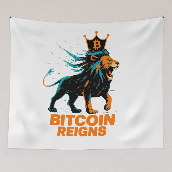 Item preview, Bitcoin Reigns – Crypto  Lion Design designed and sold by BitCrop.