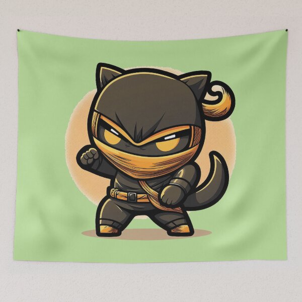 Item preview, Black Cat NINJA designed and sold by CleverCulture.