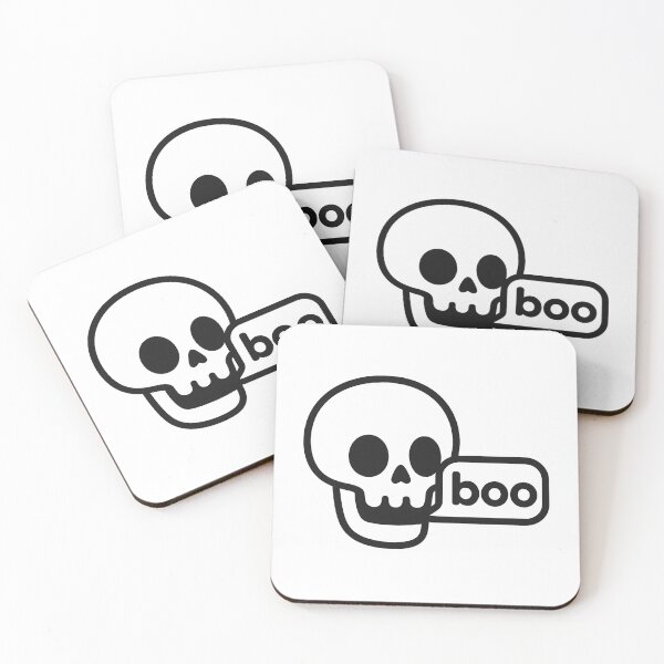 Item preview, Minimal Boo Skull – Cute Halloween Sticker designed and sold by MarCinu Art.