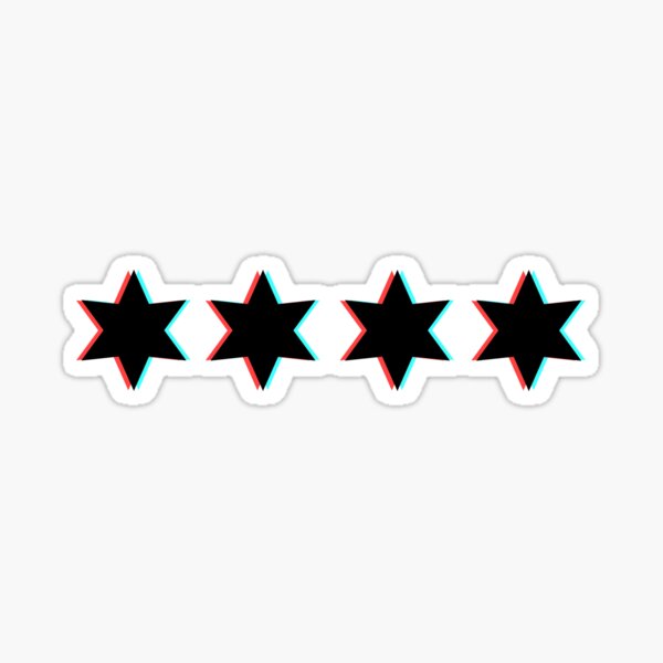 3D chicago stars Sticker