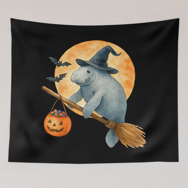 Item preview, Manatee Witch Hat Pumpkin Halloween Costume Men Women Kids T-Shirt designed and sold by BancaJone.
