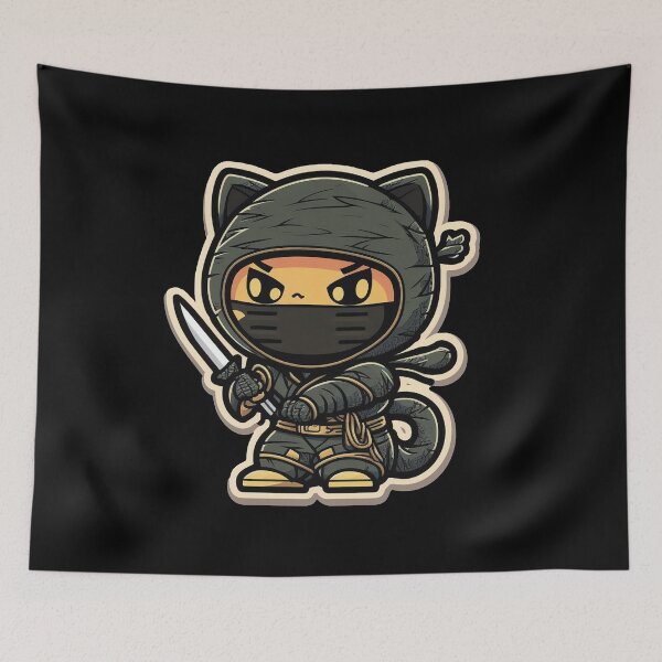 Item preview,  Black Cat NINJA designed and sold by CleverCulture.