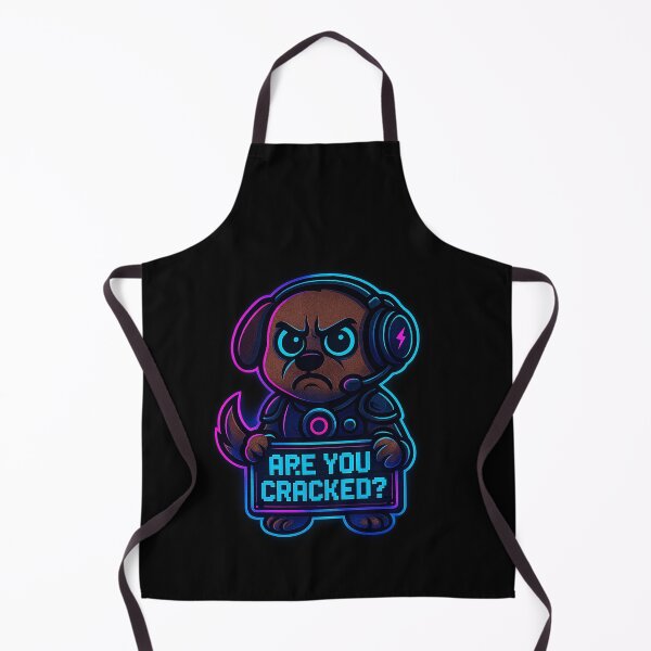 Item preview, Neon Dog Gamer - Are You Cracked? - Funny Gaming Meme designed and sold by Derpy Lab .