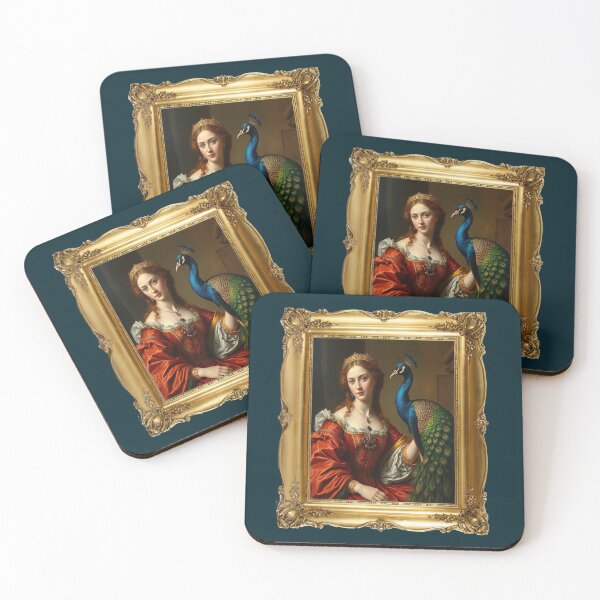 Item preview, Princess and Peacock in Gold Gilt Frame designed and sold by Tau Tia L Douglass.
