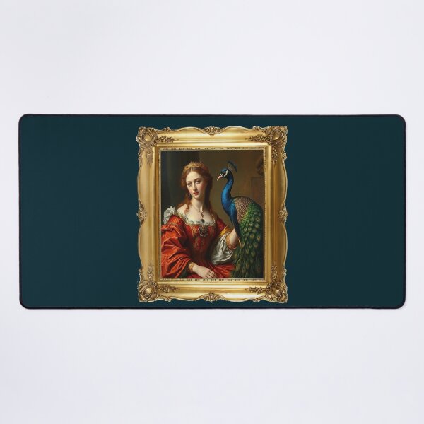 Item preview, Princess and Peacock in Gold Gilt Frame designed and sold by Tau Tia L Douglass.