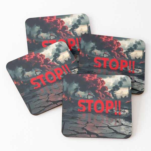 Item preview, STOP!! – Apocalyptic Pollution Warning designed and sold by smitke.