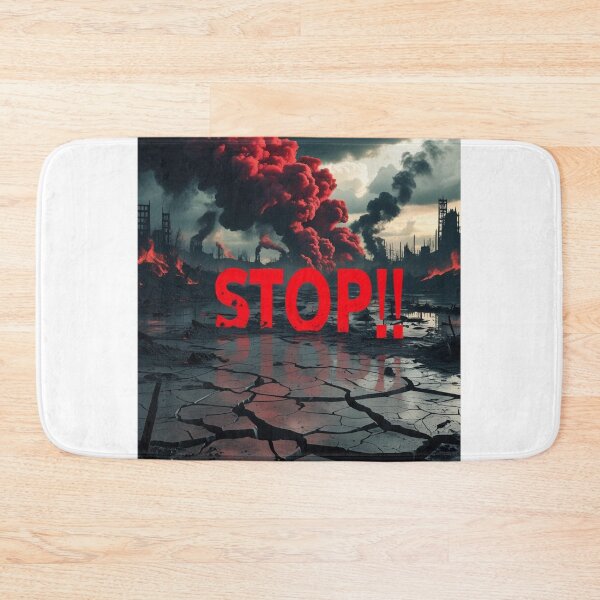 Item preview, STOP!! – Apocalyptic Pollution Warning designed and sold by smitke.