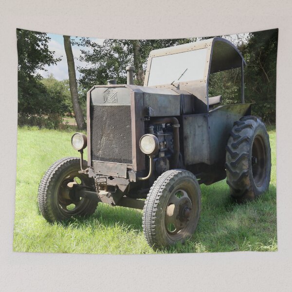 Item preview, Vintage 1939 Orenstein Koppel Diesel Tractor - Rustic Agricultural Machinery designed and sold by Peter Kraaibeek | Generative Designs and Car Art.