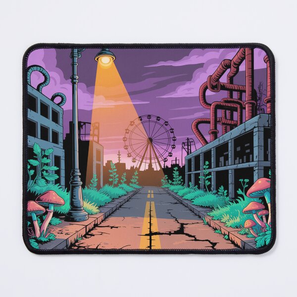 Item preview, A surreal steampunk sticker depicting the desolate city of Chernobyl. designed and sold by Lilashakti ⭐️ ⭐️ ⭐️ ⭐️ ⭐️.