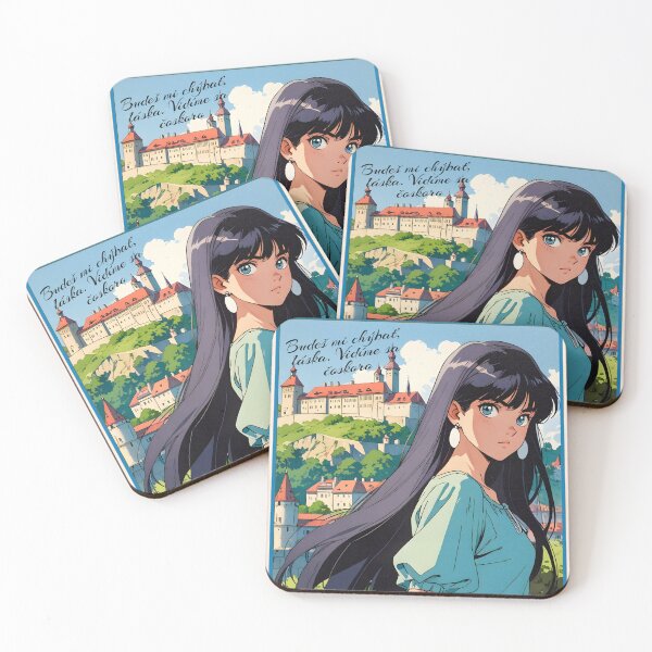 Item preview, Bratislava Slovakia Europe  Romance Anime Traveling Girl   Romantic Quote designed and sold by Kawaii-Sky.