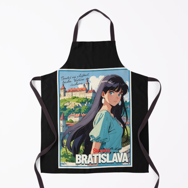 Item preview, Bratislava Slovakia Europe Romance Anime Traveling Girl Romantic Quote designed and sold by Kawaii-Sky.