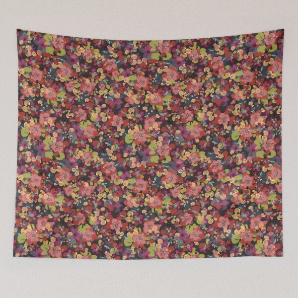 Item preview, Vibrant XOXO Floral - Hand Drawn Painterly Flowers and Doodles designed and sold by Kathryn-Designs.