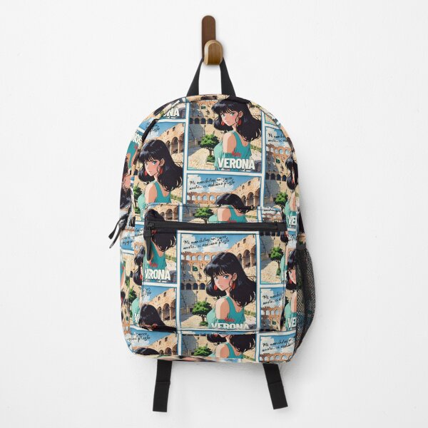 Item preview, Verona Italy Europe Romance Anime Traveling Girl Romantic Quote designed and sold by Kawaii-Sky.