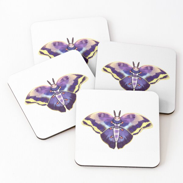 Item preview, Cute Moth with Heart Glasses – Whimsical Magical Insect Illustration   designed and sold by Ladytaleart.