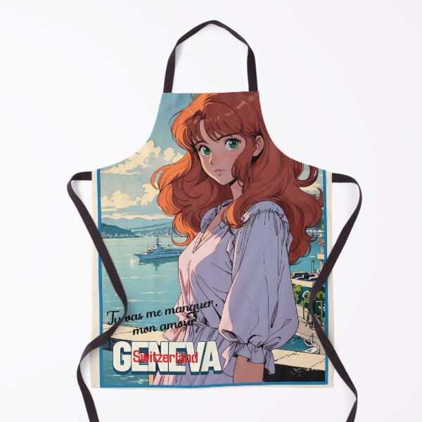 Item preview, Geneva Switzerland Europe Romance Anime Traveling Girl Romantic Quote designed and sold by Kawaii-Sky.