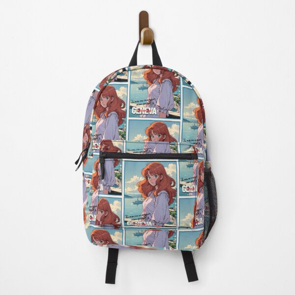 Item preview, Geneva Switzerland Europe Romance Anime Traveling Girl Romantic Quote designed and sold by Kawaii-Sky.