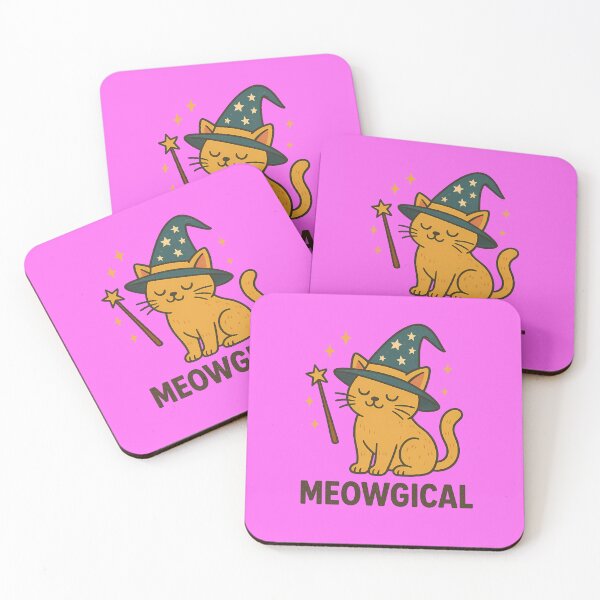Item preview, Meowgical - Cute Fantasy Cat with Wizard Hat Illustration designed and sold by EmilTheRat890.