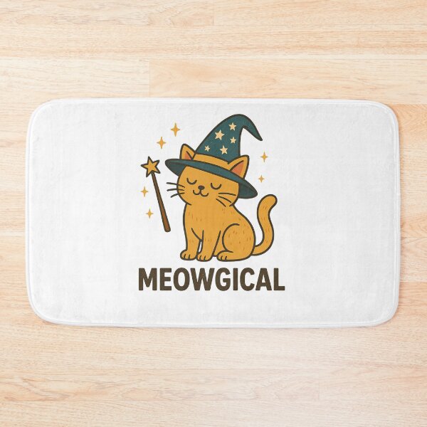 Item preview, Meowgical - Cute Fantasy Cat with Wizard Hat Illustration designed and sold by EmilTheRat890.