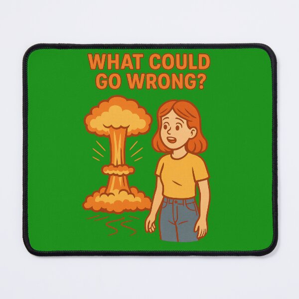 Item preview, What Could Go Wrong? Atomic Cartoon Poster designed and sold by ArtComixHaven.