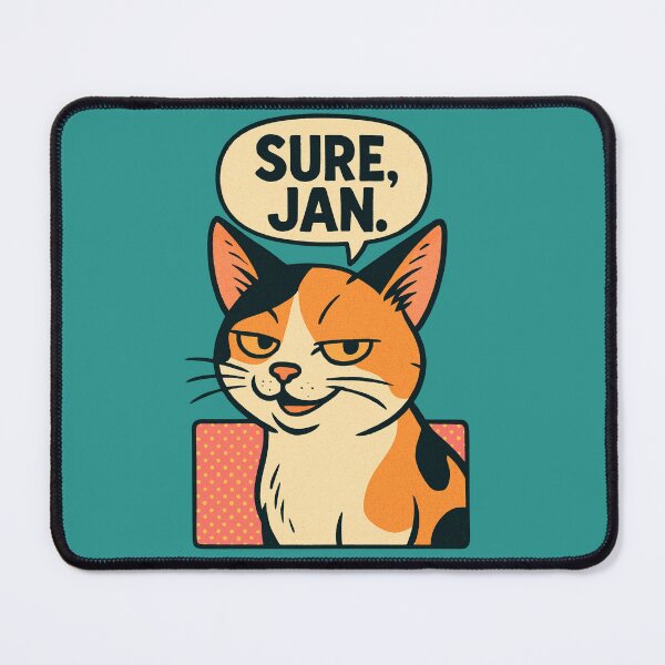 Item preview, Calico Cat Sass – "Sure, Jan." designed and sold by catastrocat.