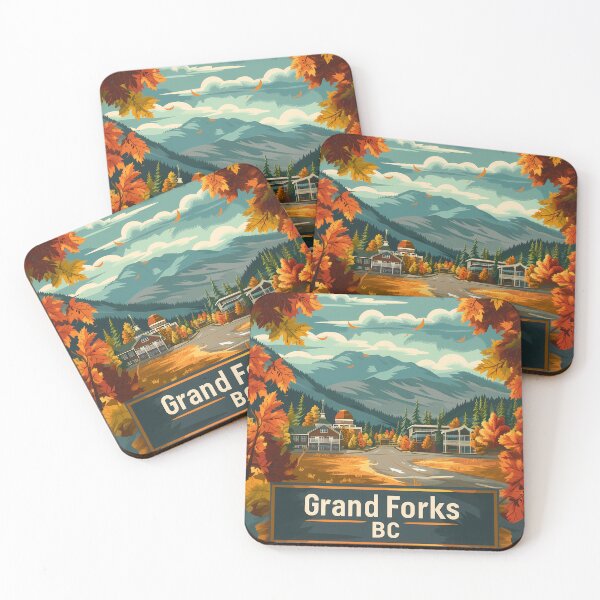 Item preview, Grand Forks British Columbia Autumn, Grand Forks BC Fall Town, Canada Travel Scene designed and sold by meganohm.