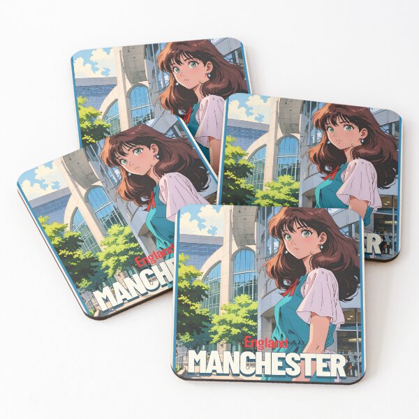 Item preview, City of Manchesar England Europe  Romance Anime Traveling Girl   Romantic Quote designed and sold by Kawaii-Sky.