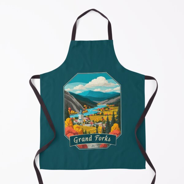 Item preview, Grand Forks BC Countryside Travel, British Columbia Autumn Valley Art, Grand Forks Canada Badge designed and sold by meganohm.