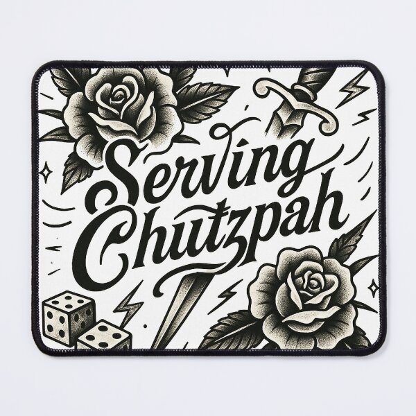 Item preview, Serving Chutzpah Bold Tattoo Style Design designed and sold by JRRouse.