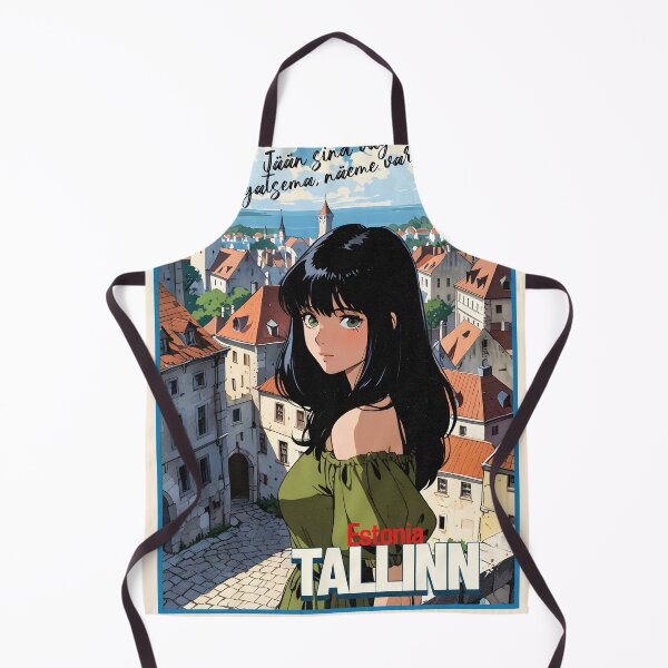 Item preview, Tallinn Estonia Europe Romance Anime Traveling Girl Romantic Quote designed and sold by Kawaii-Sky.