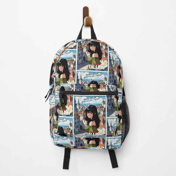 Item preview, Tallinn Estonia Europe Romance Anime Traveling Girl Romantic Quote designed and sold by Kawaii-Sky.