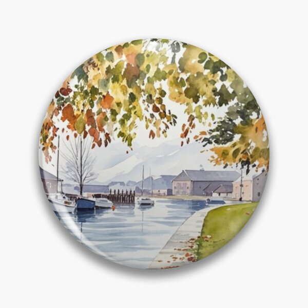 Item preview, Across the Dart from Vire Island(Watercolour + AI) designed and sold by artsmeow.