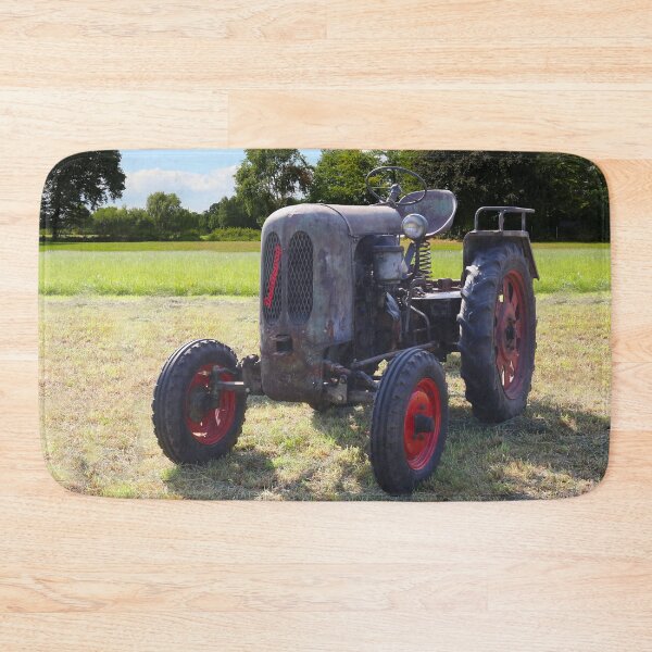 Item preview, Vintage 1950 Deuliewag D15 German Agricultural Tractor - Rustic Post-War Machinery Wall Mural designed and sold by Peter Kraaibeek | Generative Designs and Car Art.