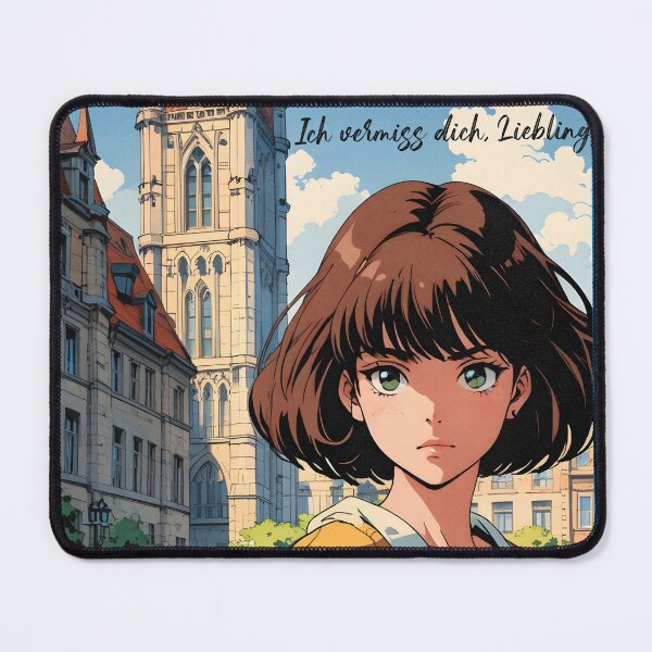 Item preview, Cologne Germany Europe Romance Anime Traveling Girl Romantic Quote designed and sold by Kawaii-Sky.