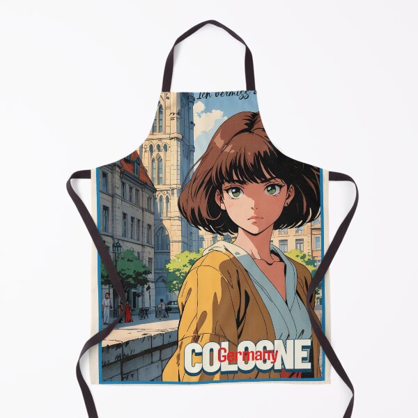 Item preview, Cologne Germany Europe Romance Anime Traveling Girl Romantic Quote designed and sold by Kawaii-Sky.