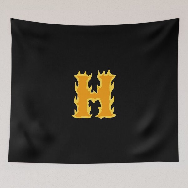 Item preview, Fire Letter H Typography – Flaming Alphabet Art designed and sold by uncoXab.