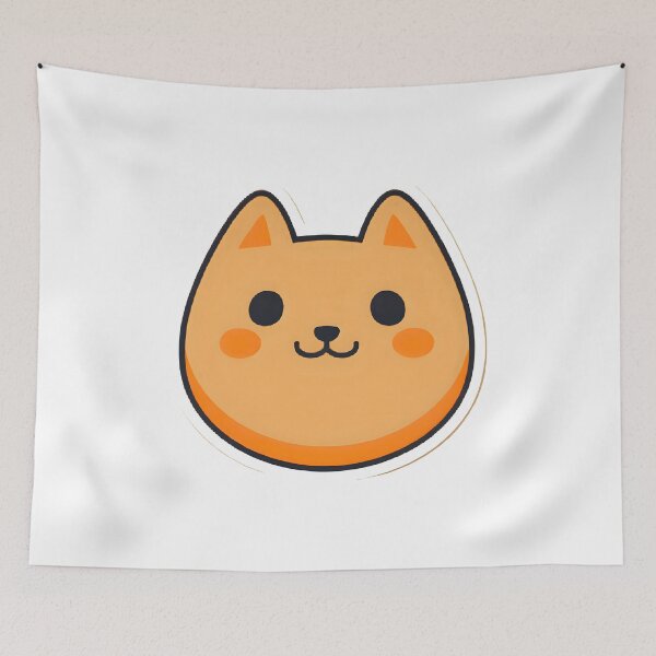 Item preview, Blushy Pup – Chubby Orange Dog Face designed and sold by OsasChild.