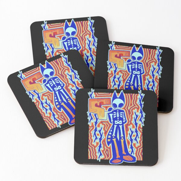 Item preview, Colorful Cat Smoking Silhouette designed and sold by thenewtz.