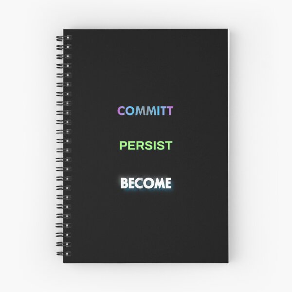 Item preview, Commit Persist Become – Bold Motivational Quote Design designed and sold by CasaMartina.