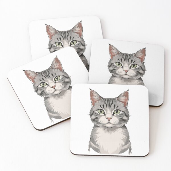 Item preview, Cute grey cat designed and sold by Sketchap.
