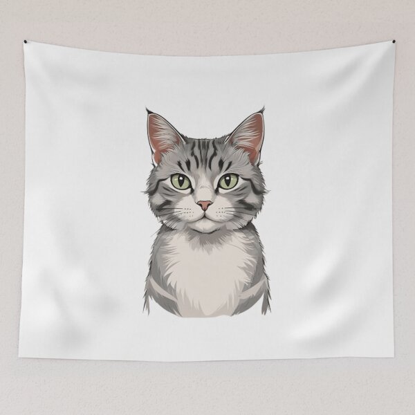 Item preview, Cute grey cat designed and sold by Sketchap.